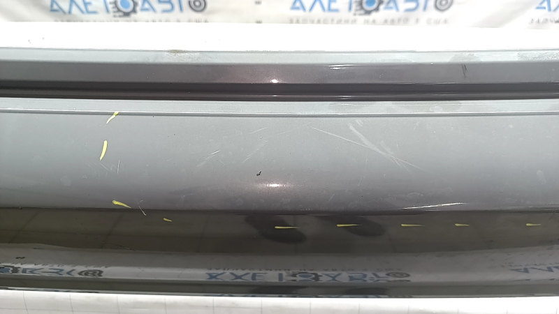 Bare rear bumper for a 2020 Honda Accord without parking sensors, gray, scratches, cracked, cracked mount