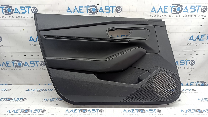 Honda Accord 23-26 black front left door panel, black leather armrest, black leather insert, tear, scratches