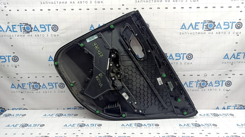 Rear left door panel for Honda Accord 2023-2026, black leather, leather armrest, plastic insert, tear, scratches