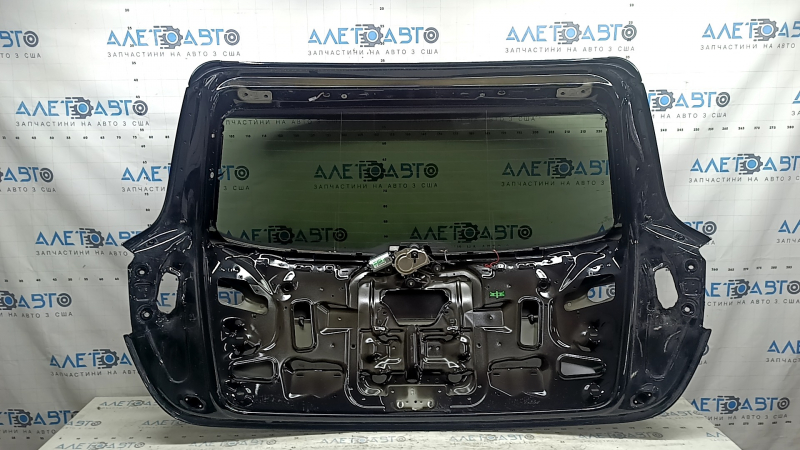 Bare tailgate with glass for Audi Q5 8R 09-17 black LY9T, with spoiler, brake light, trapezoid and wiper arm, bumper, scratches on glass