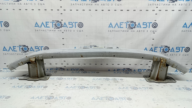 Lincoln MKZ 13-20 rear bumper reinforcement is pinned and rusty.