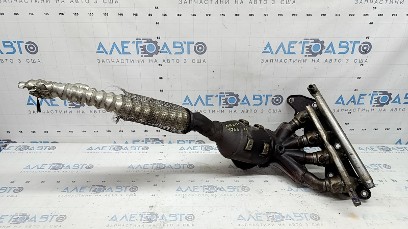 Exhaust manifold with catalytic converter for Lincoln MKZ 17-20 hybrid, flange cut off