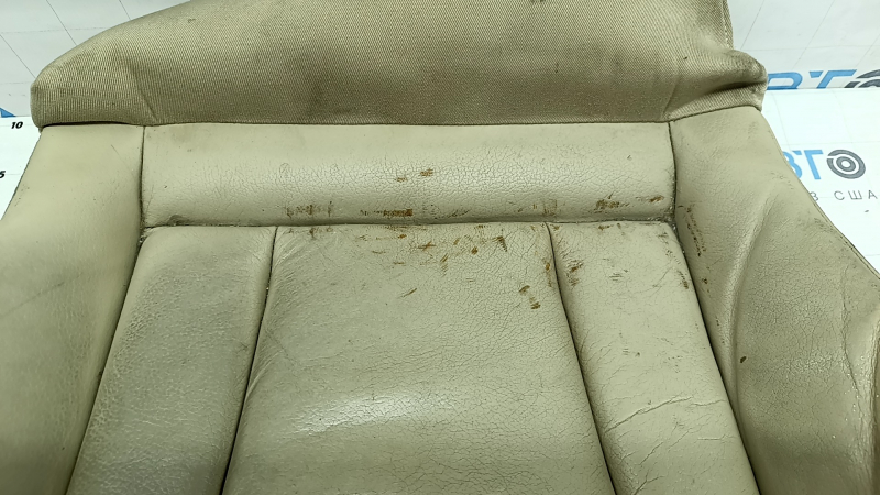 Driver's seat cushion upholstery for Audi Q5 8R 13-17, beige leather, heated, worn, needs dry cleaning, creases in the leather