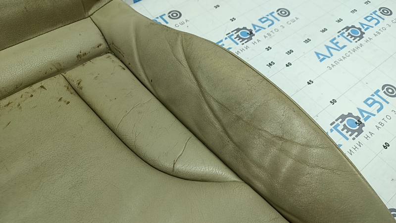 Driver's seat cushion upholstery for Audi Q5 8R 13-17, beige leather, heated, worn, needs dry cleaning, creases in the leather