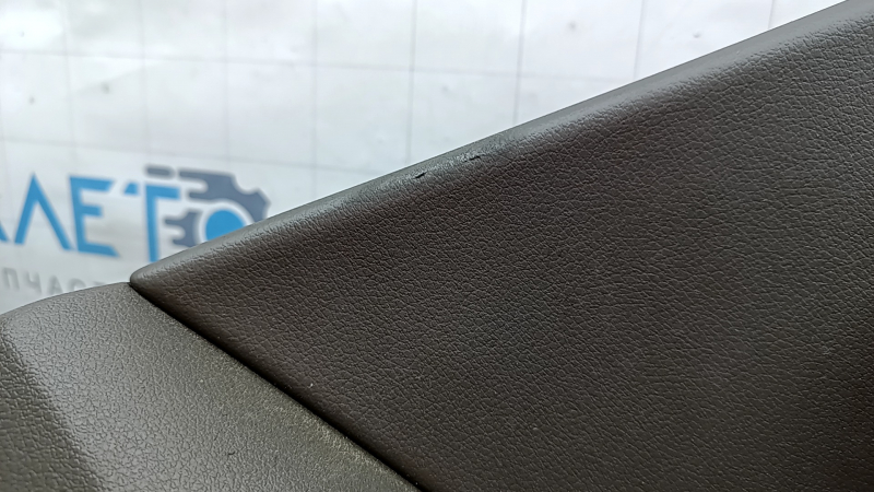 Door trim panel, rear right, complete, Audi Q5 8R 09-17, truffel beige, with beige leather insert, leather armrest, glossy wood molding, Premium Plus, Bang & Olufsen, scratches, dent