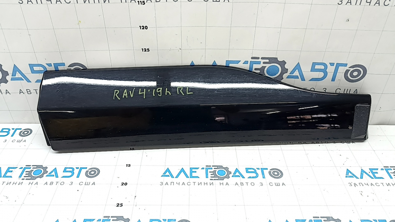 Lower rear left door trim for Toyota Rav4 19-25, gloss black, sand