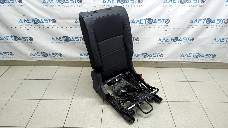 Rear seat backrest, 2nd row, right, VW Tiguan 18-21, black leather, perforated, with frame