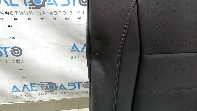 Rear seat backrest, 3rd row, VW Tiguan 18-21, black leather, perforated, with frame, dent, scratches on plastic