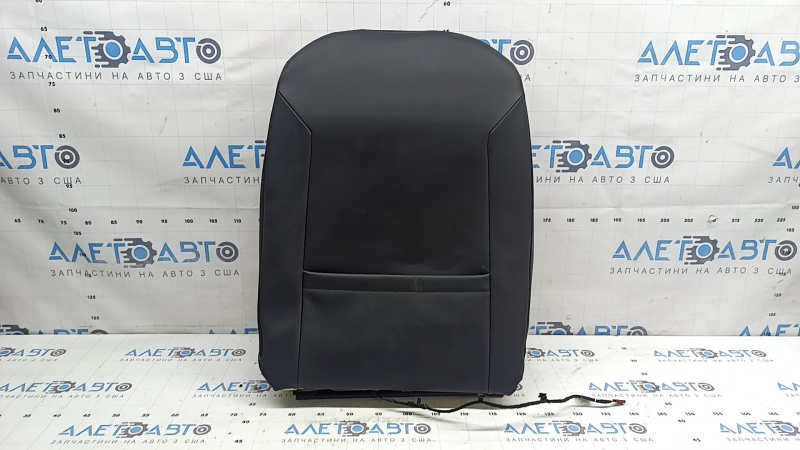 VW Tiguan 18-19 passenger seat back upholstery, black leather, perforated, heated