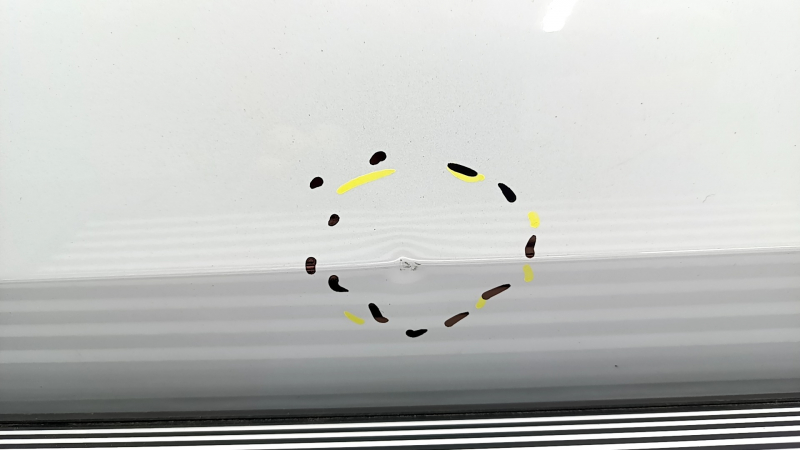 Complete rear left door for VW Tiguan 18-24, white LB9Z, without lower trim, bumper, dent