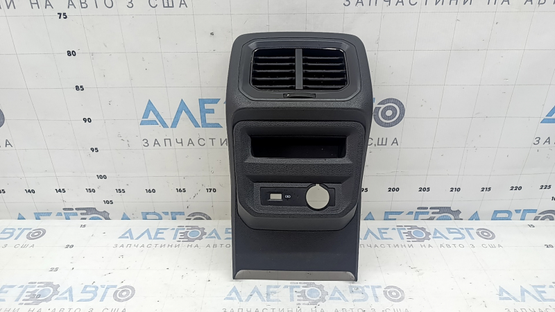 Black center console trim with deflector for VW Tiguan 18-19, under the cigarette lighter, scratched