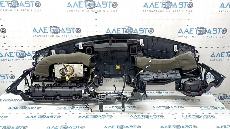 Front dashboard with AIRBAG Toyota Rav4 19-25 black, blue stitching