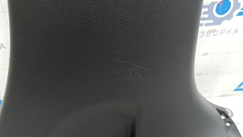 The lower right center pillar trim for Toyota Rav4 19-25 is black, deformed, and has scratches