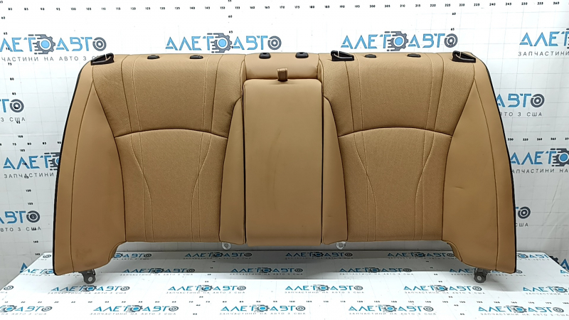 Backrest of the rear row of seats (2nd row) Lexus ES300h 20-22 without airbag, light brown leather with brown, perforation, with armrest, dented, for cleaning