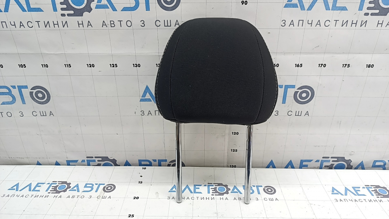 Front right headrest Ford Mustang mk6 15-23 fabric, black, white stitching, with hook