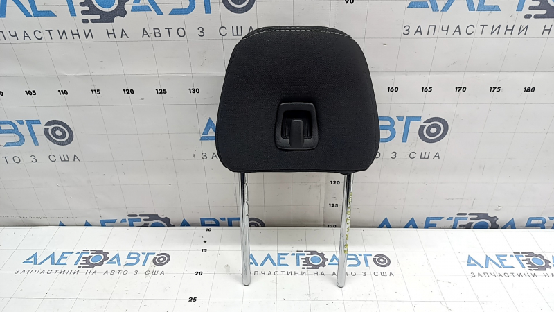 Front right headrest Ford Mustang mk6 15-23 fabric, black, white stitching, with hook