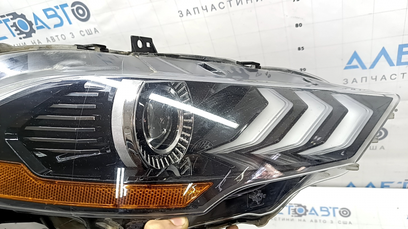 Front right headlight assembly Ford Mustang mk6 18-23 LED, polished, scratches