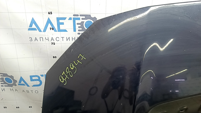 Bare hood Ford Mustang mk6 18-23, rest for air ducts, aluminum, black G1, chips, scratches