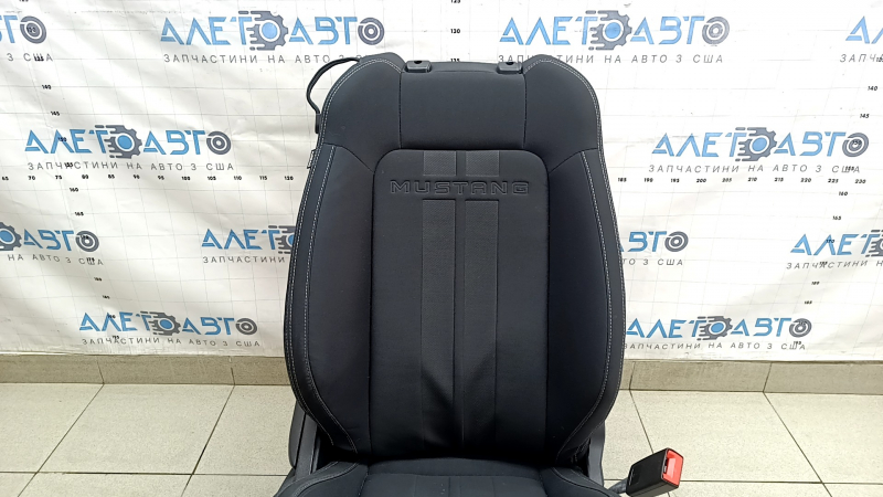 Passenger seat Ford Mustang mk6 18-23 without AIRBAG, mechanical, coupe, black, fabric, dry cleanable