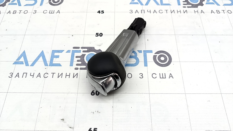 Gear knob Ford Mustang mk6 15-23 leather black, chrome, worn leather