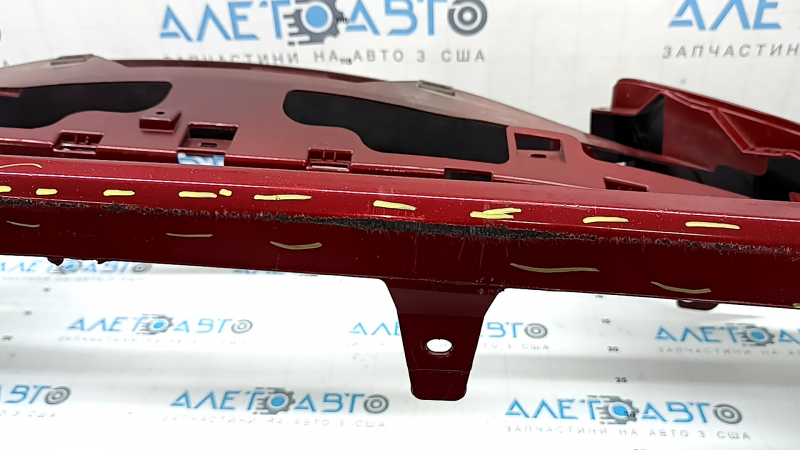Bare front bumper Lexus ES 19-26 for parking sensors, red, scratches, crack in mount