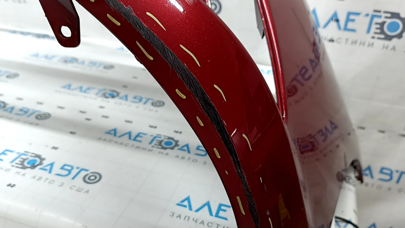 Bare front bumper Lexus ES 19-26 for parking sensors, red, scratches, crack in mount