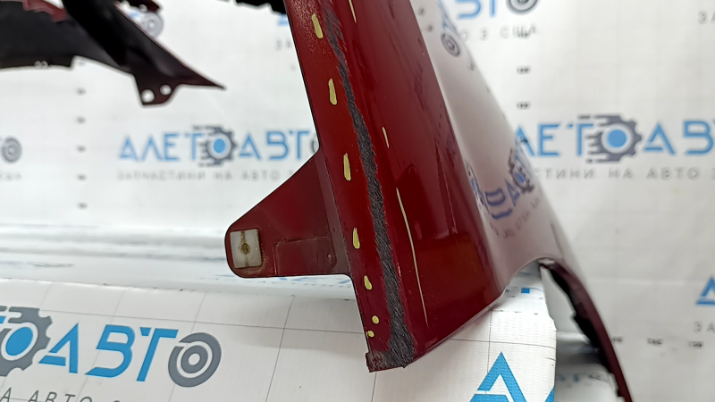 Bare front bumper Lexus ES 19-26 for parking sensors, red, scratches, crack in mount