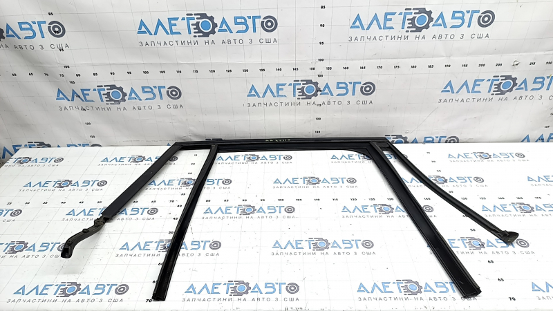 Upper rear right door molding BMW X1 F48 16-22 black gloss with glass seal