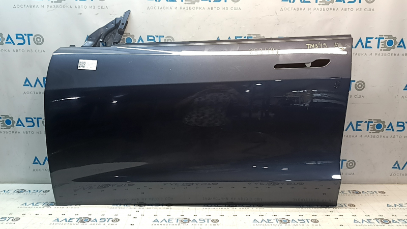 Tesla Model 3 18-20 PMNG graphite bare front left door, scratch, paint chip