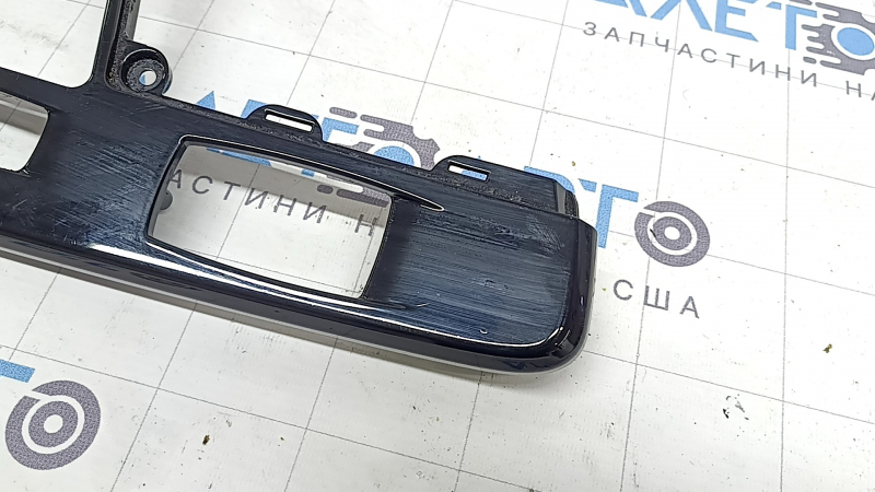 BMW X1 F48 16-19 center console trim, gloss black, worn