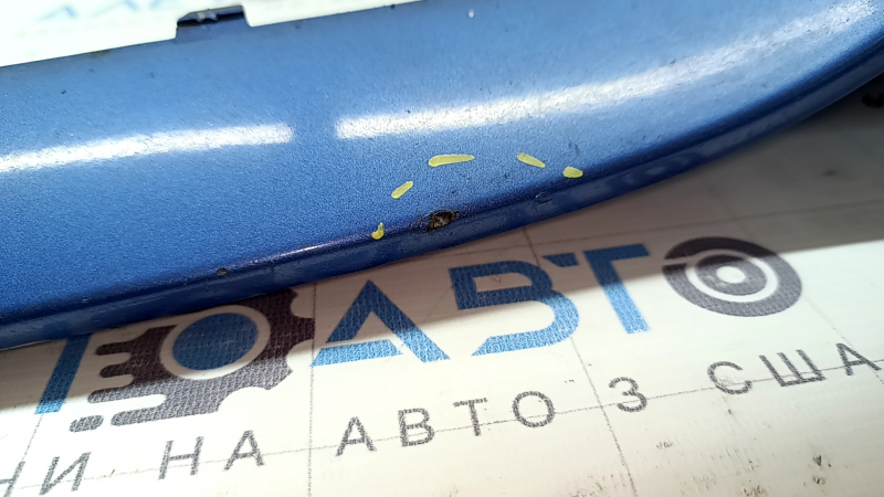 Front bare bumper BMW X1 F48 16-19 for parking sensors and PMA, M-Sport, blue, chips, unfinished holes, cracks, scratches