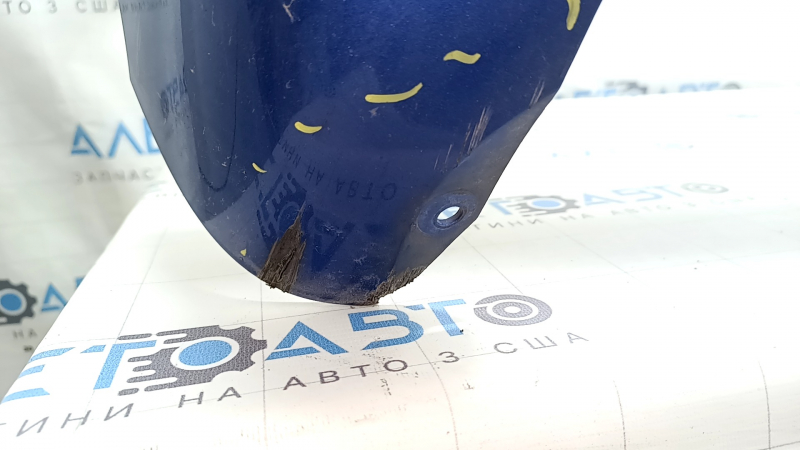 Front bare bumper BMW X1 F48 16-19 for parking sensors and PMA, M-Sport, blue, chips, unfinished holes, cracks, scratches