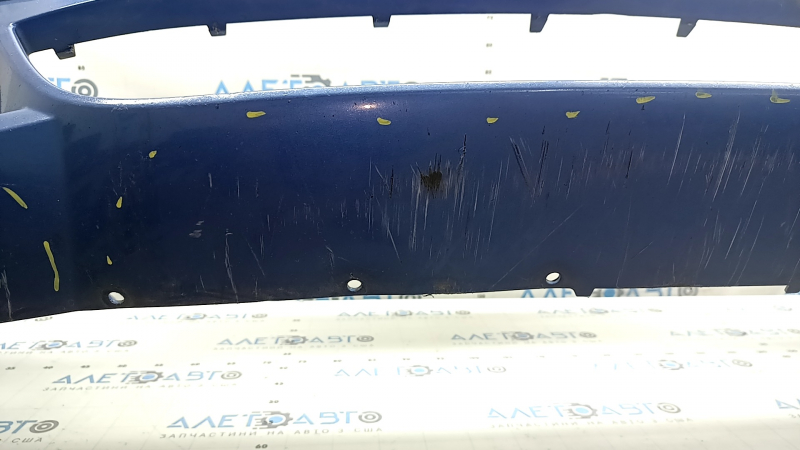 Front bare bumper BMW X1 F48 16-19 for parking sensors and PMA, M-Sport, blue, chips, unfinished holes, cracks, scratches