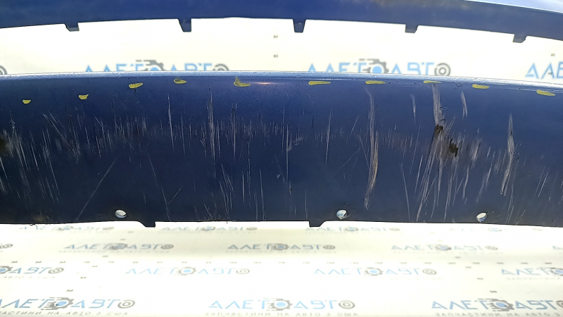 Front bare bumper BMW X1 F48 16-19 for parking sensors and PMA, M-Sport, blue, chips, unfinished holes, cracks, scratches