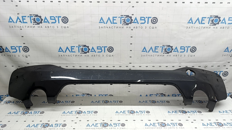 Rear bumper lip BMW X1 F48 16-19 for 2 exhausts and parking sensors, M-Sport, without plug