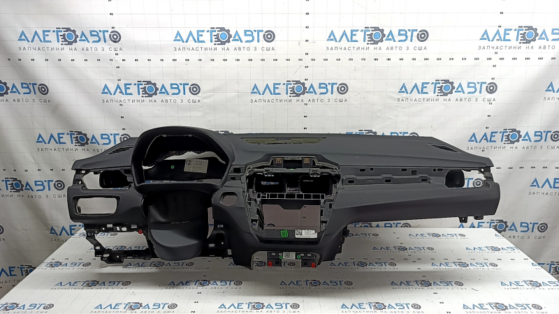 Torpedo front panel with AIRBAG BMW X1 F48 16-22 black leather, rusty squib