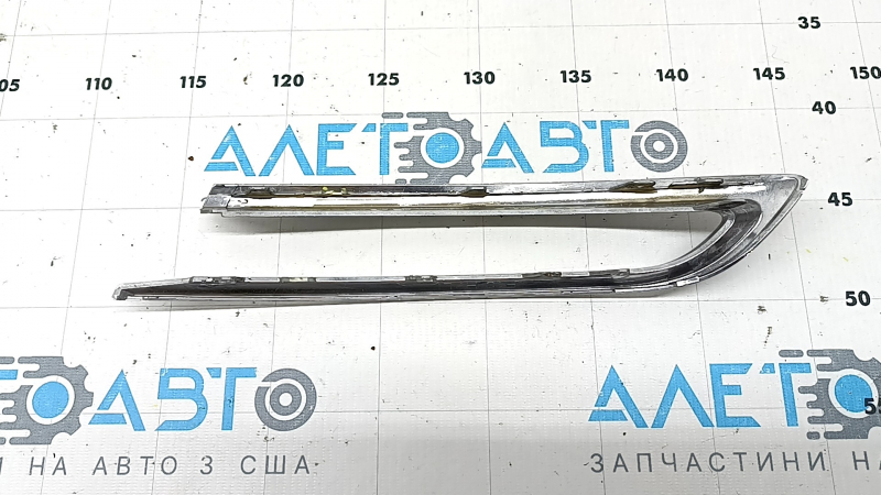 Left rear bumper molding BMW 5 F10 11-16 Luxury Line, broken guide