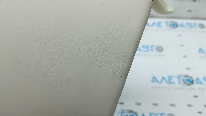 Side panel of the 2nd row of seats, left, BMW 5 F10 14-16, Nappa Elfenbein Weiss leather, dents, scratches, needs cleaning