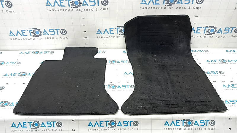 Set of floor mats, fabric, BMW 5 F10 14-16, black, SCHWARZ, for cleaning