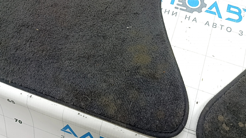 Set of floor mats, fabric, BMW 5 F10 14-16, black, SCHWARZ, for cleaning