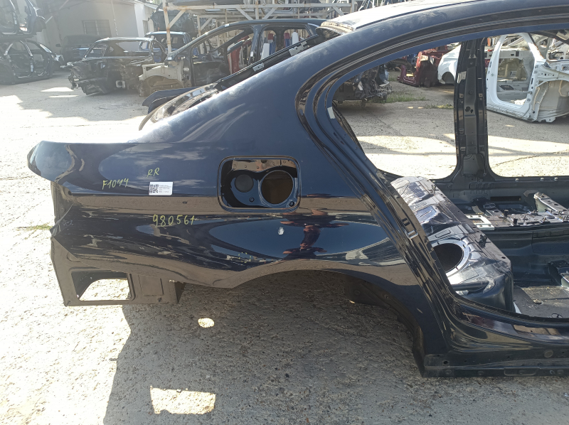 Quarter wing rear right BMW 5 F10 11-16 on the body, blue, pokes