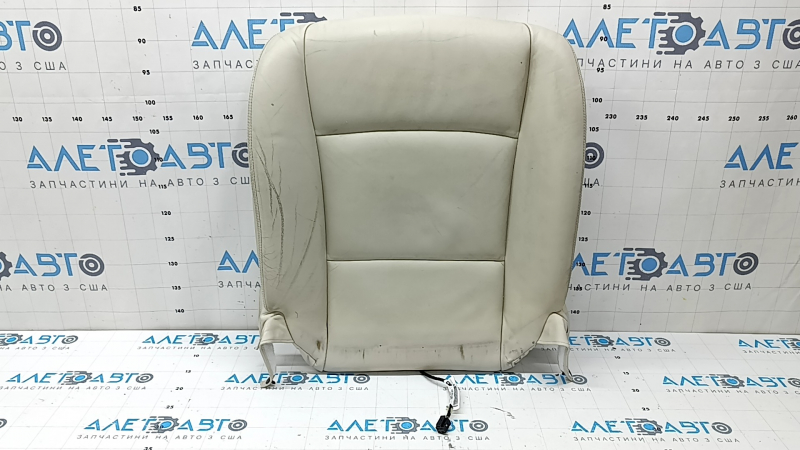 BMW 5 F10 14-16 driver's seat cushion upholstery, Nappa Elfenbein Weiss leather, heated, dry cleanable, dented, cracked, scratches