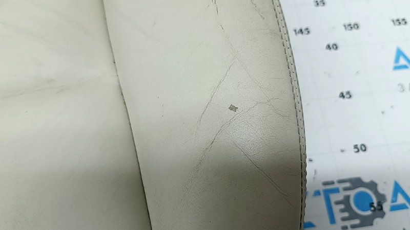 BMW 5 F10 14-16 driver's seat cushion upholstery, Nappa Elfenbein Weiss leather, heated, dry cleanable, dented, cracked, scratches