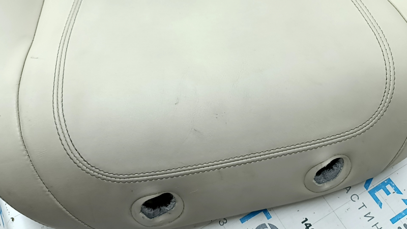 BMW 5 F10 14-16 driver's seat backrest upholstery, Nappa Elfenbein Weiss leather, heated, dry cleanable, cracked