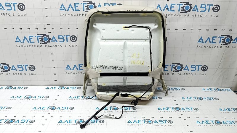 BMW 5 F10 14-16 passenger seat cushion upholstery, Nappa Elfenbein Weiss leather, heated, dry cleanable, cracked