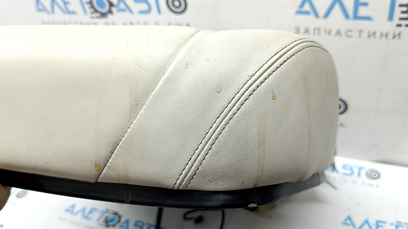 BMW 5 F10 14-16 passenger seat cushion upholstery, Nappa Elfenbein Weiss leather, heated, dry cleanable, cracked