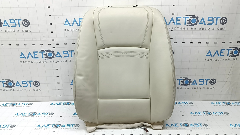 BMW 5 F10 14-16 passenger seat back upholstery, Dakota beige Venetobeige leather, heated, needs cleaning, worn