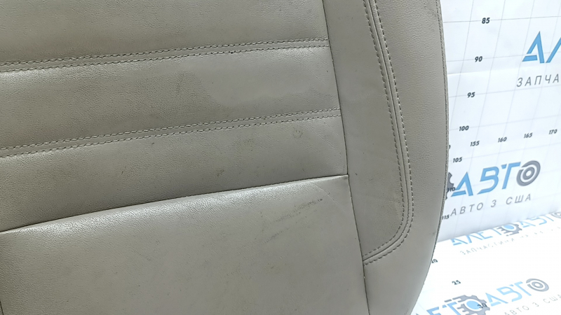 Ford C-max MK2 13-18 passenger seat cushion upholstery, grey leather, heated, wrinkled, dry cleanable