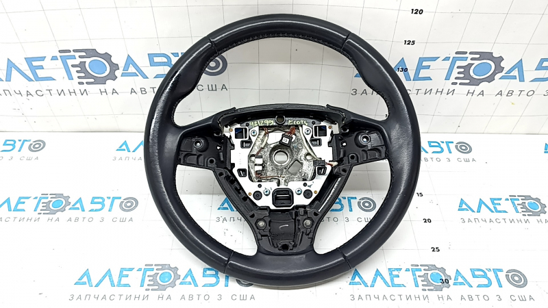 Bare steering wheel BMW 5 F10 11-16 black leather Sport under the petals, scratches, leather peeled off