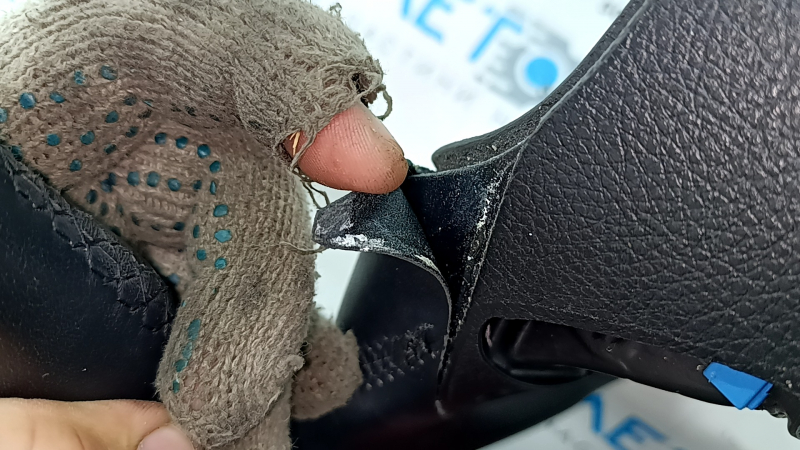 Bare steering wheel BMW 5 F10 11-16 black leather Sport under the petals, scratches, leather peeled off